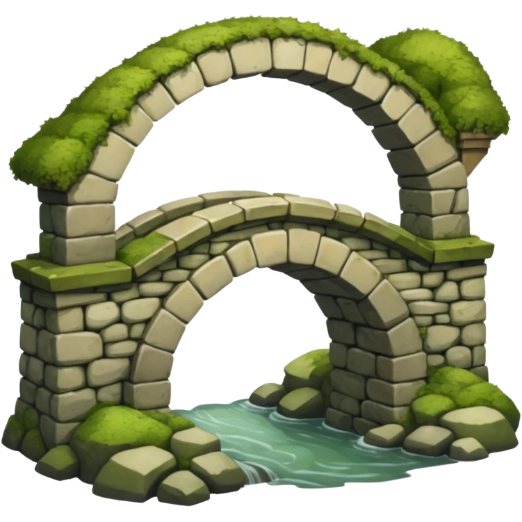 a simple rustic stone bridge emoji