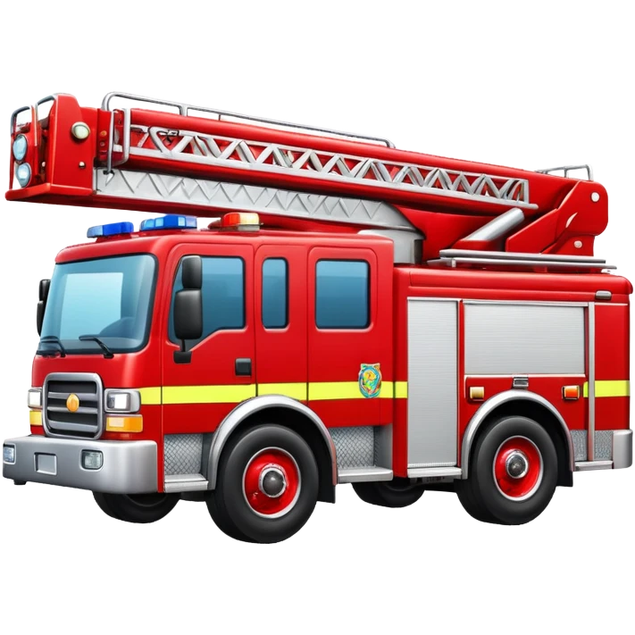 red fire truck emoji