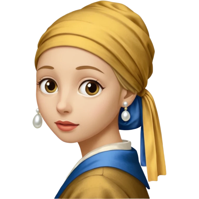 Girl with a Pearl Earring painting emoji