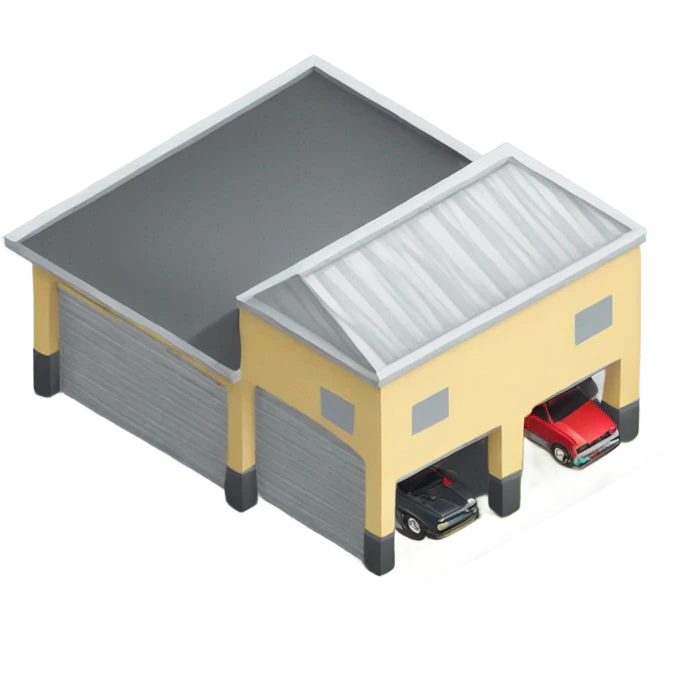 isometric car garage emoji