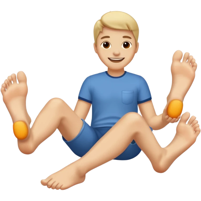 Smiling with feet up emoji