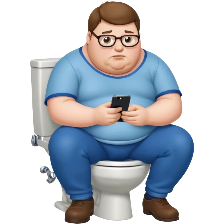 can you do  Peter Griffin sitting on the toilet playing on his phone emoji