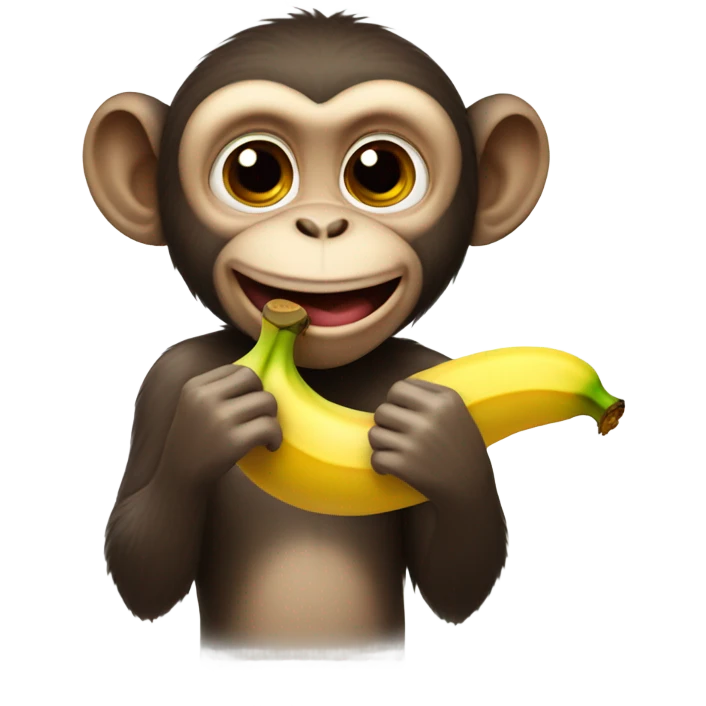 monkey eating banana emoji