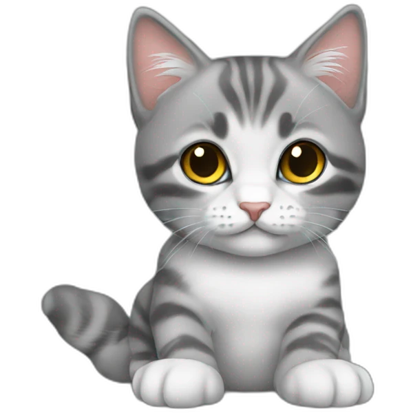 Chaton gris emoji