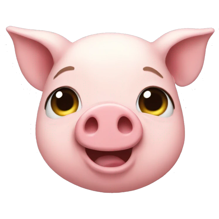 Cute piggy but hate u emoji