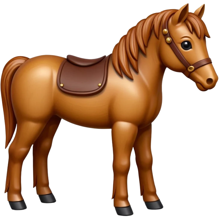 wood carved mini horse emoji