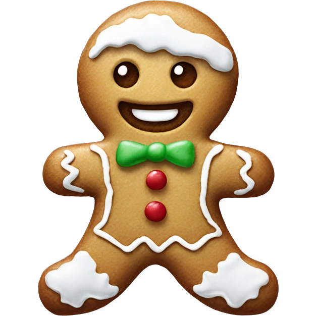 Realistic iced gingerbread man emoji