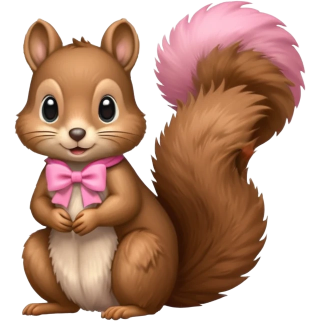 Squirrel with pink bow emoji