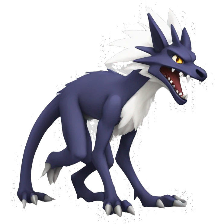 Edgy Lombax-Sergal-Vernid-Fakemon full body emoji