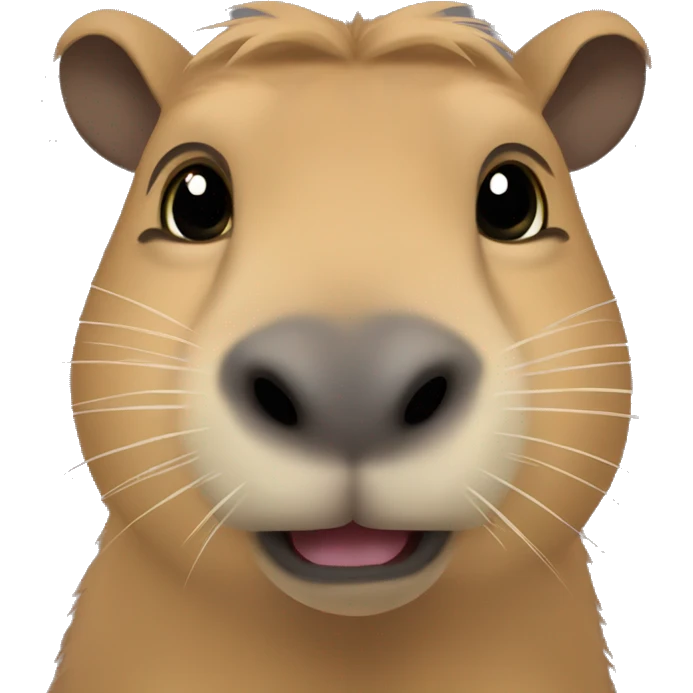 Capybara combined with forg emoji