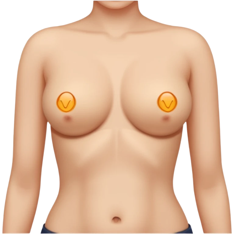 female torso with visible stomach emoji