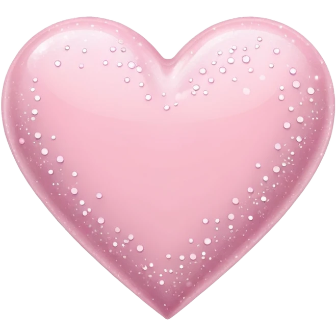 pastel pink heart and pastel pink sparkles emoji