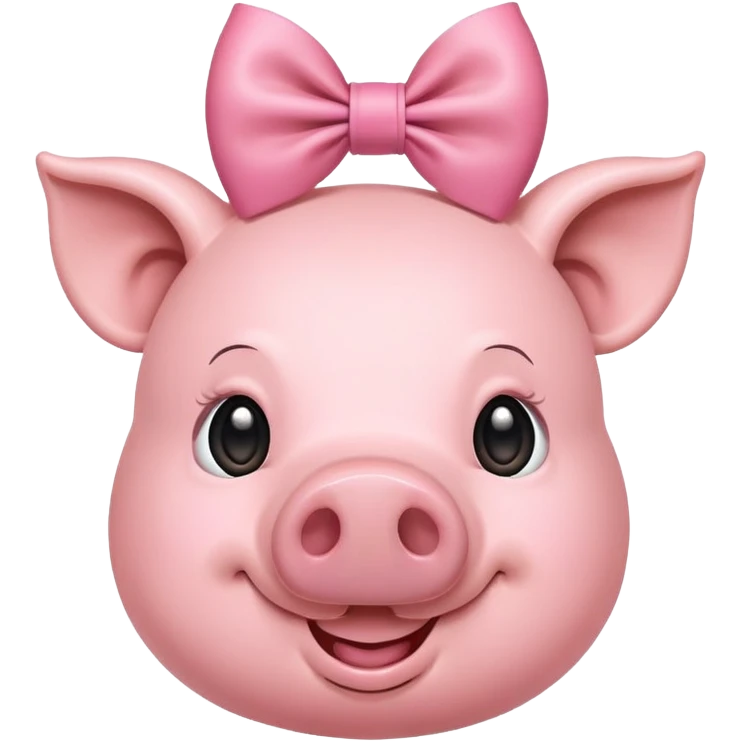 Pig with a bow on its head emoji