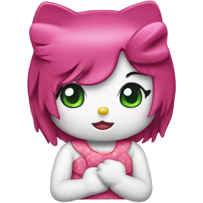Hello kitty kissy face emoji
