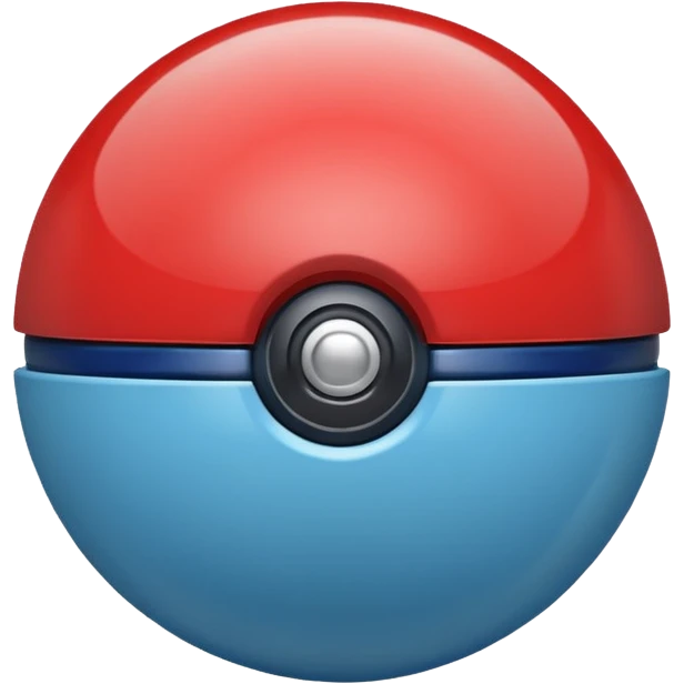 blue pokeball emoji with a red stripe emoji
