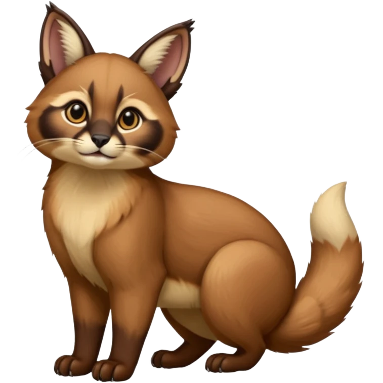 Cacomistle-tanuki-oncilla-caracal-animal-hybrid (full body) emoji