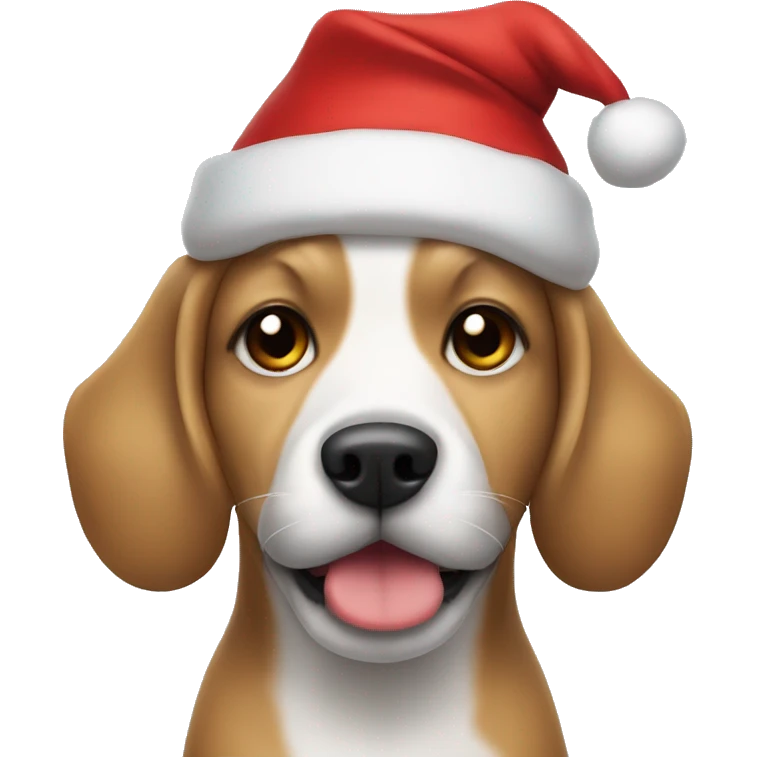 dog with santa hat emoji