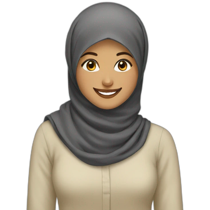 Hijabi happy emoji