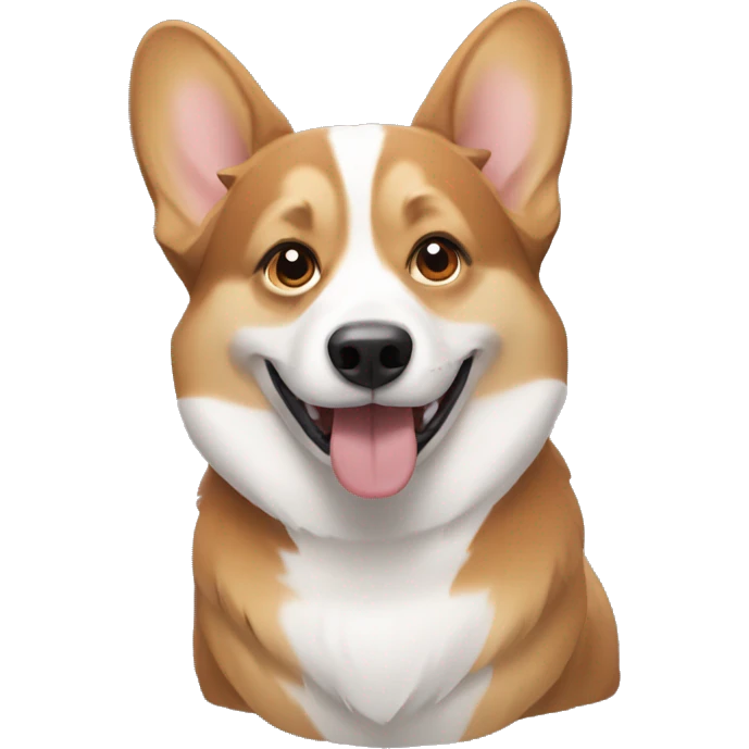 Corgi with husky emoji