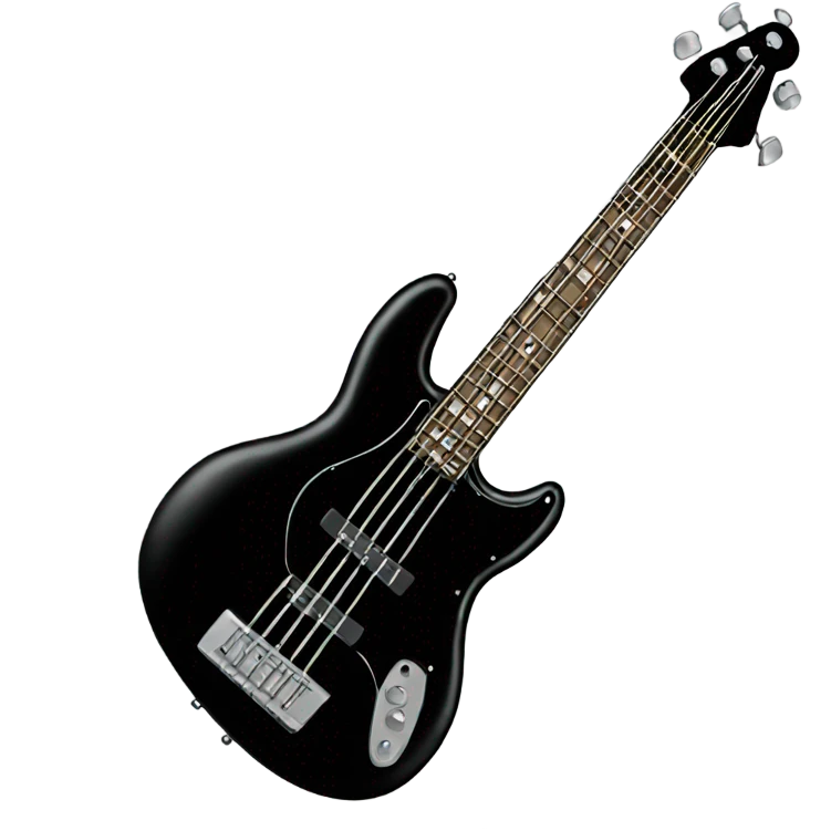 bass guitar black emoji