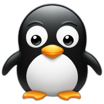 penguin coding on apple macbook emoji