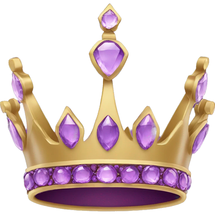 purple jeweled crown simple emoji
