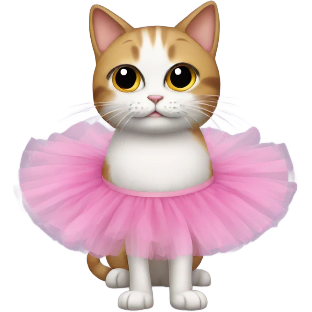 Cat wearing a tutu emoji
