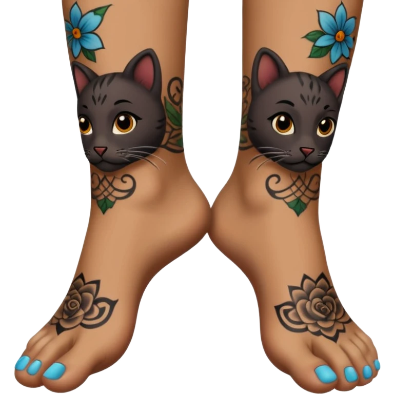Pretty ebony feet tattoos  emoji