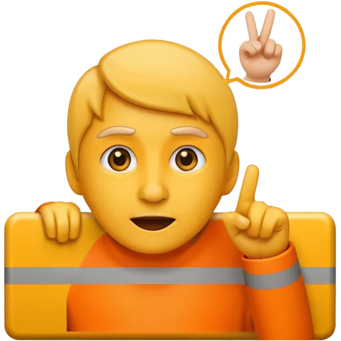 Generate me emoji sticker omg combination of these two 🚧👃🏻 emoji