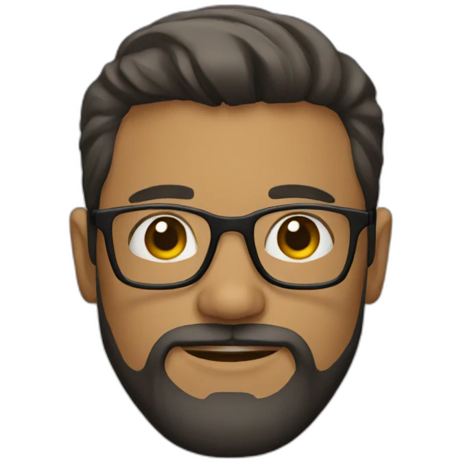 man with beard and glasses emoji