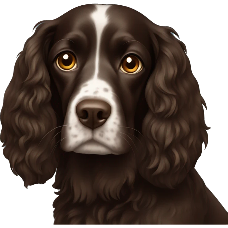 Dark brown spaniel  emoji