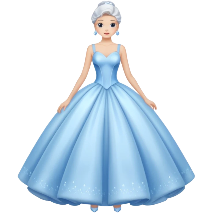 The bubble dress is typically a voluminous ball gown, designed to make Glinda look like she’s literally floating in a bubble. It features:  Pale blue or shimmering white-blue hues  emoji