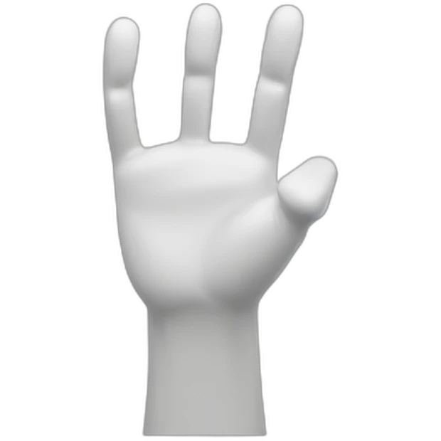 White paw high five emoji