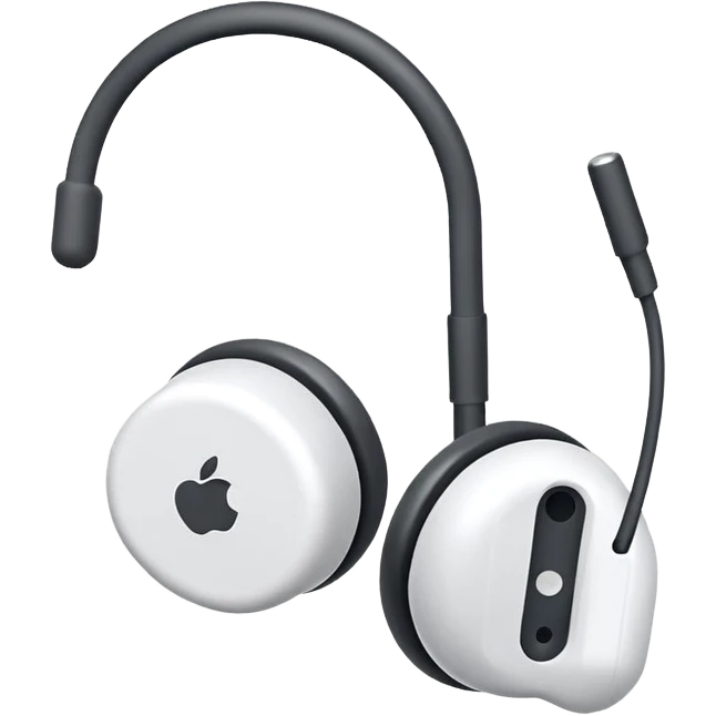 apple earphone white rough
 emoji