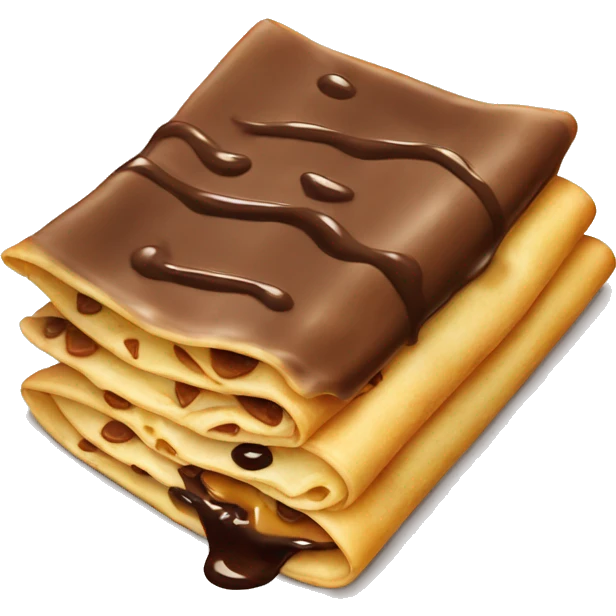 Crepes with chocolate emoji