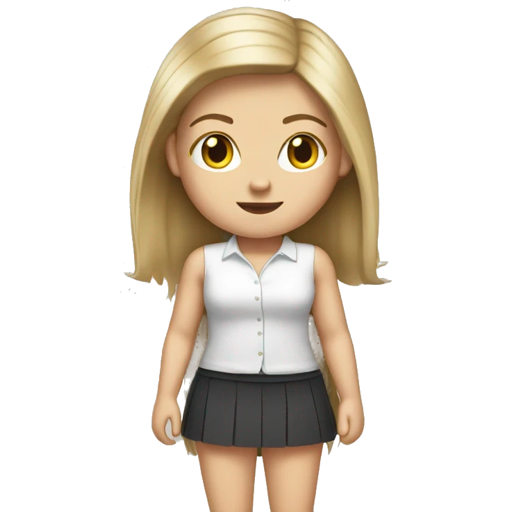 White girl with mini skirt  emoji