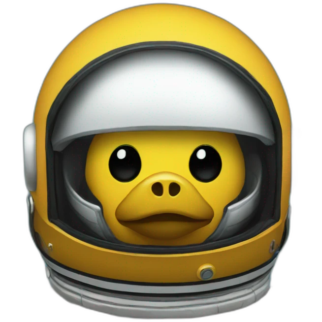 a minnesota loon with an astronaut helmet emoji