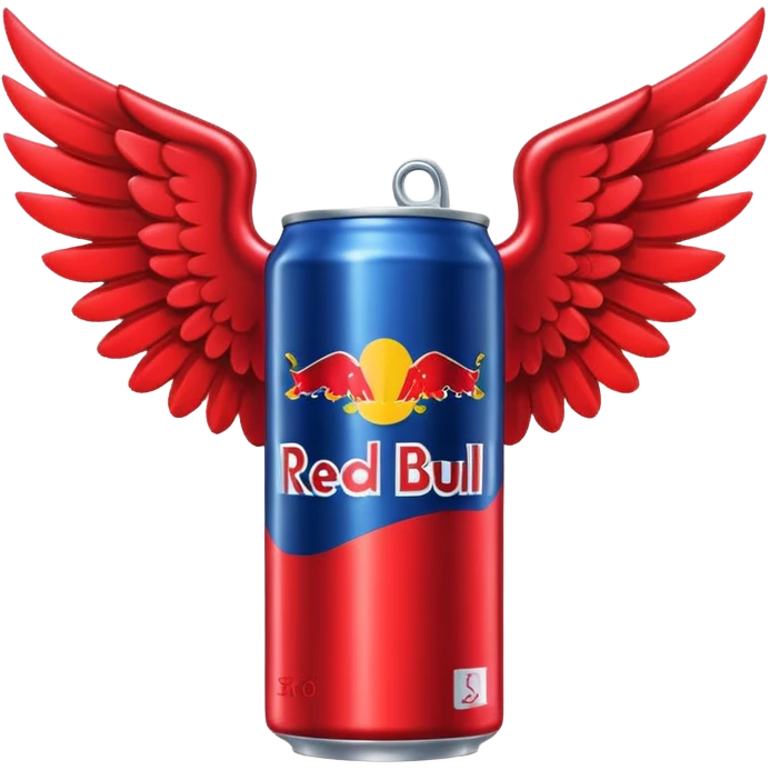 a red bull can with wings emoji
