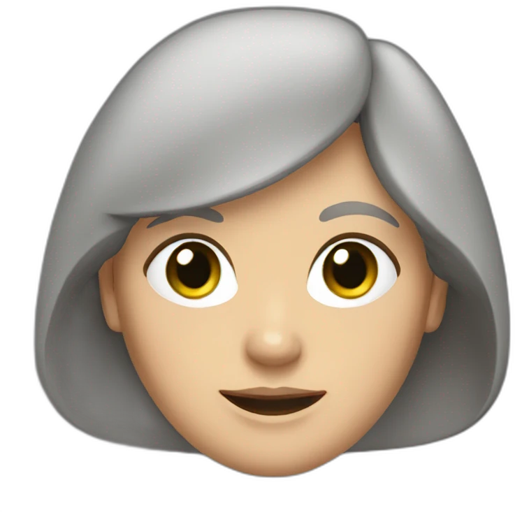 28 old women, white skin, long brown hair, green eyes, red shirt in a gray jacket emoji