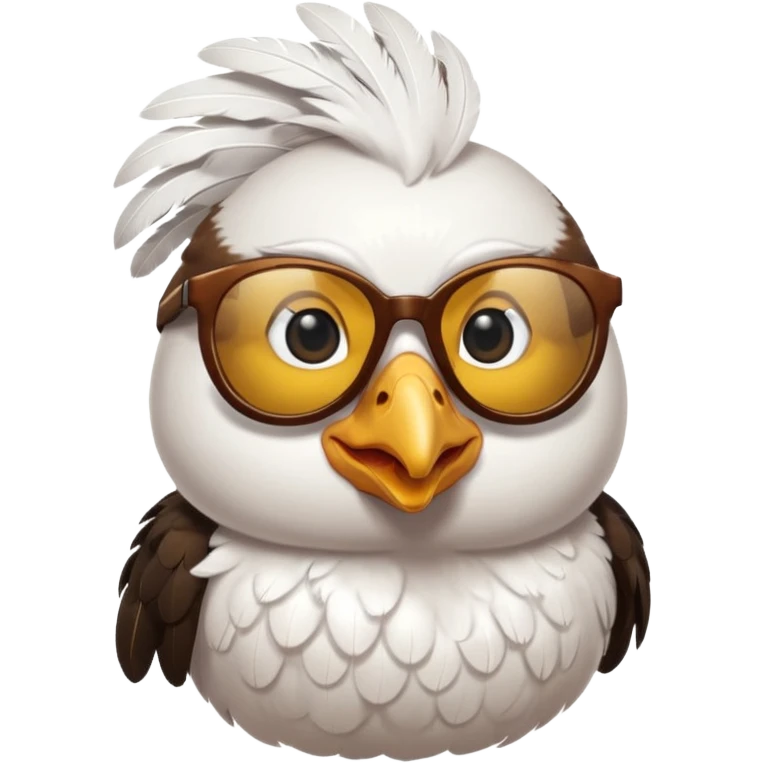 Hen with sunglasses  emoji