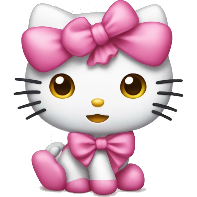 Hello kitty with bow  emoji