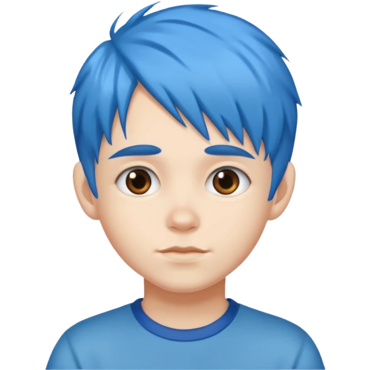 blue haired kid emoji