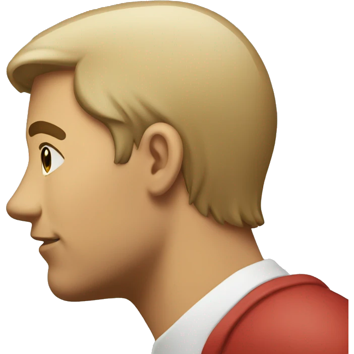 face from the side looking to the side emoji