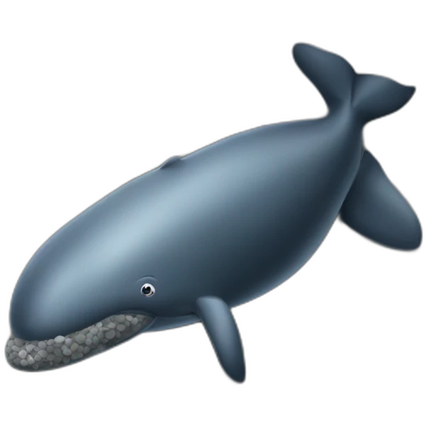 sperm whale under gravel emoji