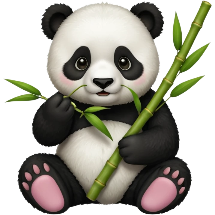 panda eat bamboo emoji