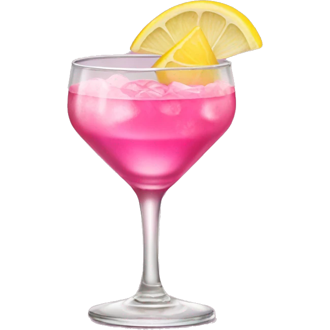 pink alcoholic cocktail
 emoji