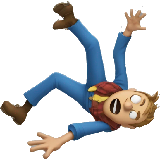 Goofy falling emoji