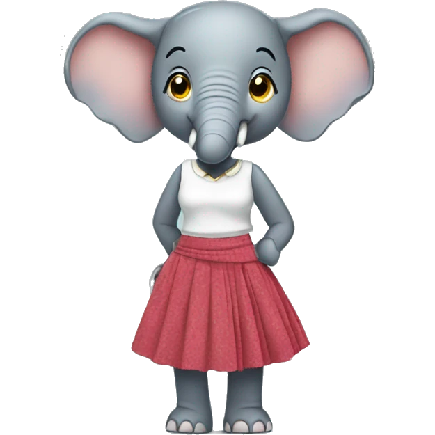 Elephant in a skirt emoji