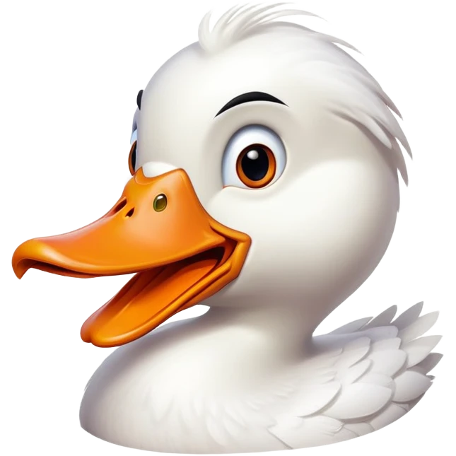 Afraid duck emoji
