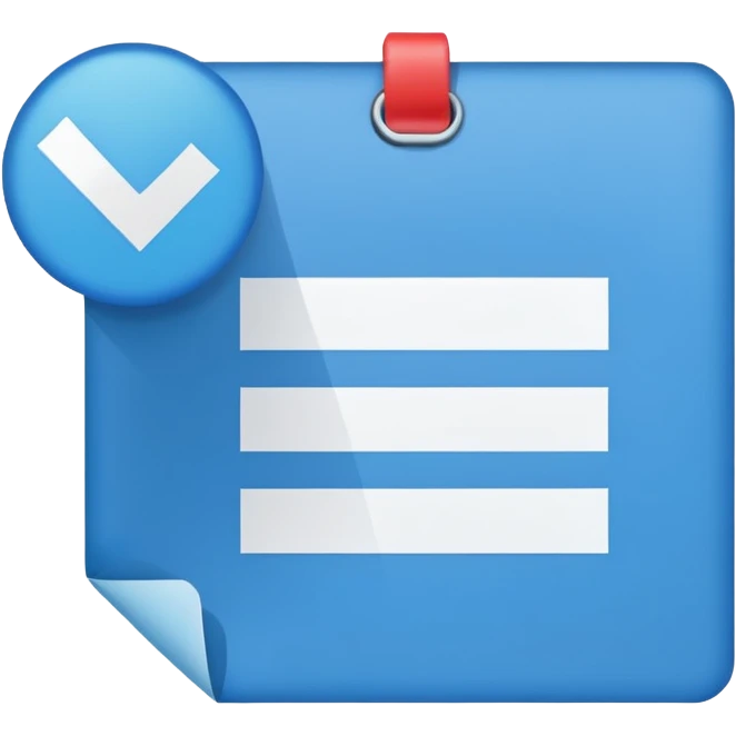  إموجي يشبه توثيق رسمي سماوي اللون ثماني الاضلاع وبه علامة صح بيضاء emoji